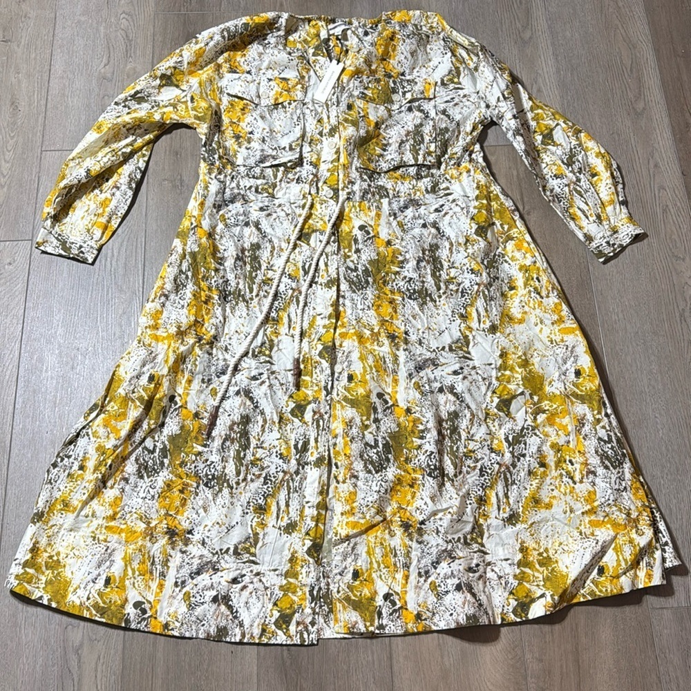 Banana Republic Yellow Floral Midi Dress - Picture 7 of 9